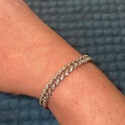 Chain Bracelet, Cuban Link Bracelet, Pave Cuban Link, Miami Curb Chain Bracelet, Gold Chain Bracelet, Gold Bracelet, Gift for Her, Bracelet